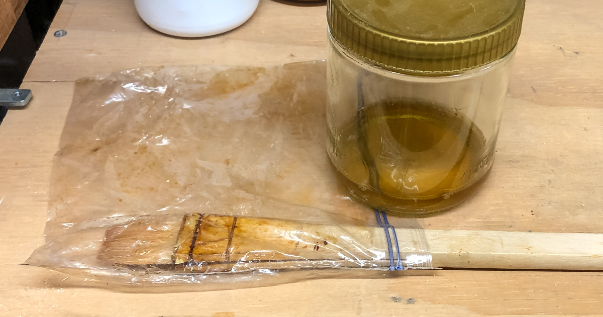 Shellac brush in bag